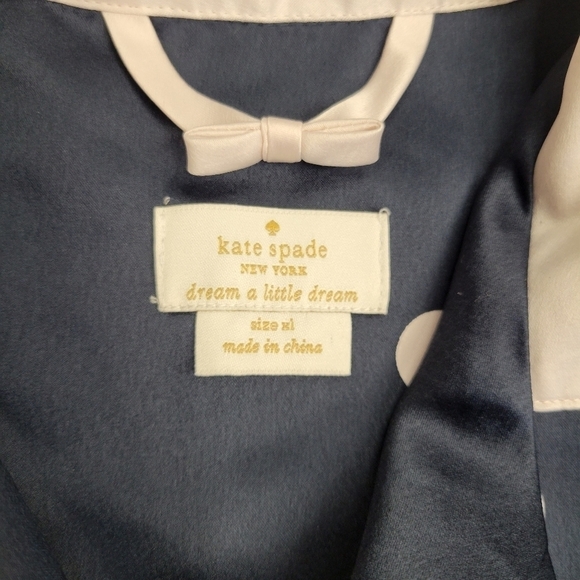 Kate Spade Polka Dot Button Down Pajama Shirt Size XL - Picture 2 of 6